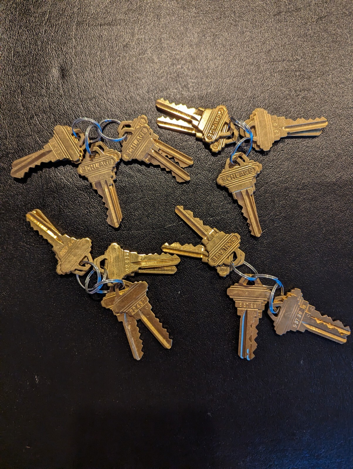 4 SETS OF 6 (EACH SET SAME KEY #) SCHLAGE FACTORY ORIGINAL PRECUT SC1 5 PIN KEYS