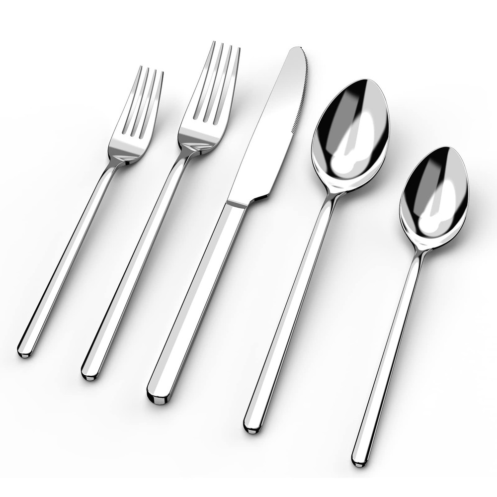 20-Piece Stainless Steel Silverware Set for 4 - Dishwasher Safe Flatware