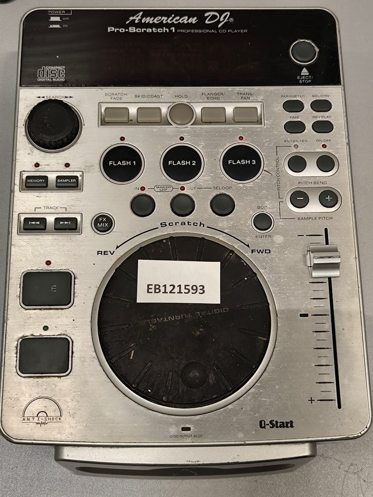 American DJ Pro-Scratch 1 CD Player - Power Tested