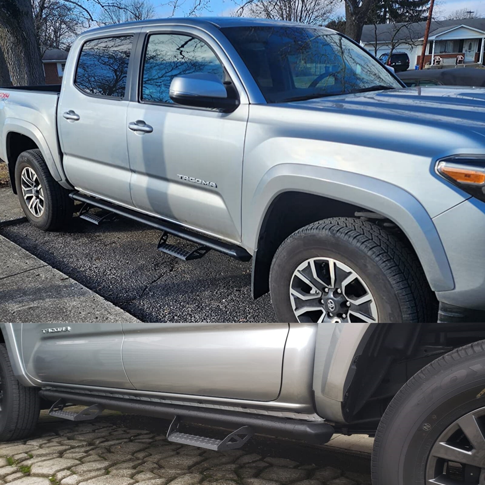 Fit 2005-2023 Toyota Tacoma Double Cab 3" Running Board Side Step Hoop bar BCTA