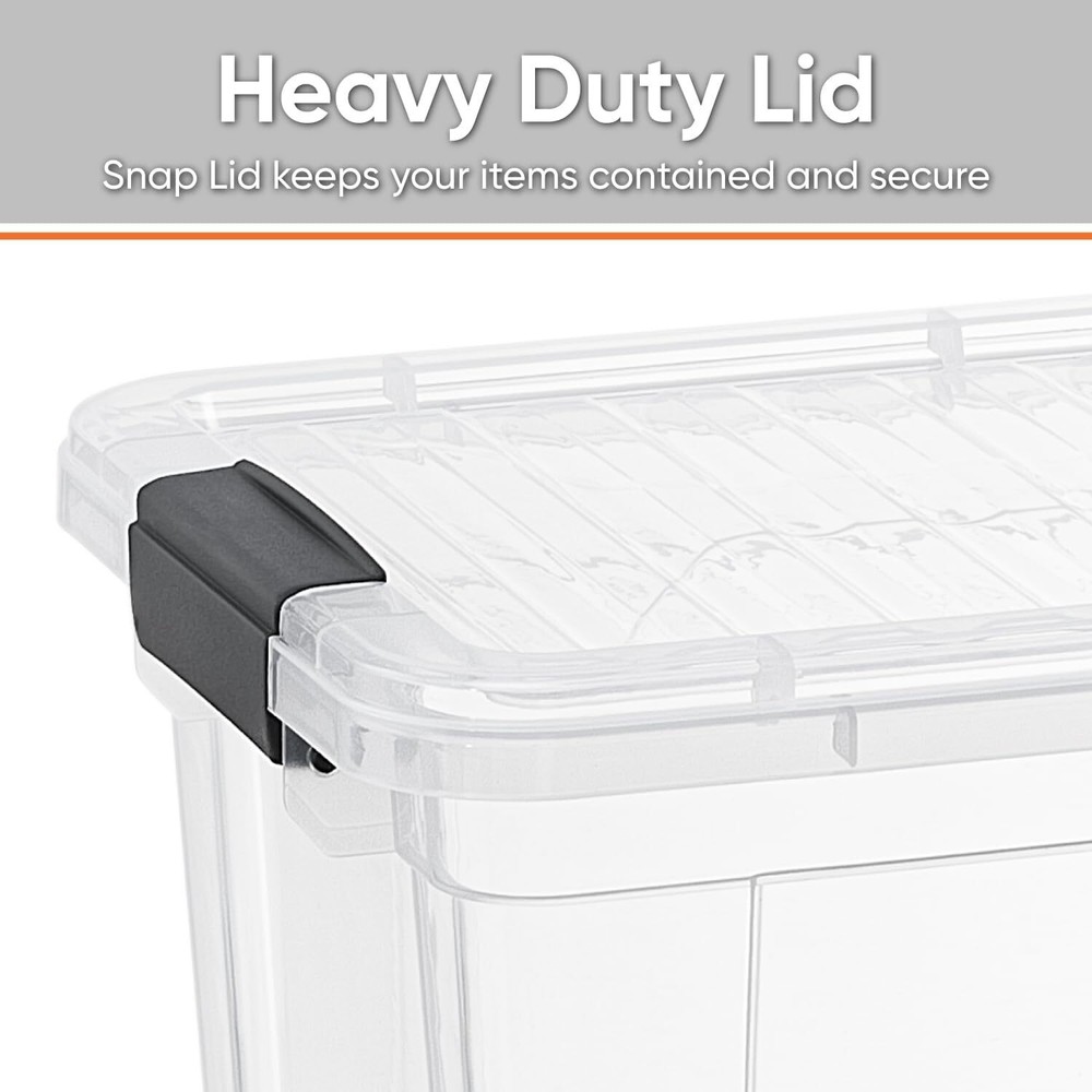 Superio Clear Storage Bins with Lids, 5 Pack- Plastic Storage Boxes - 8.7 Quart