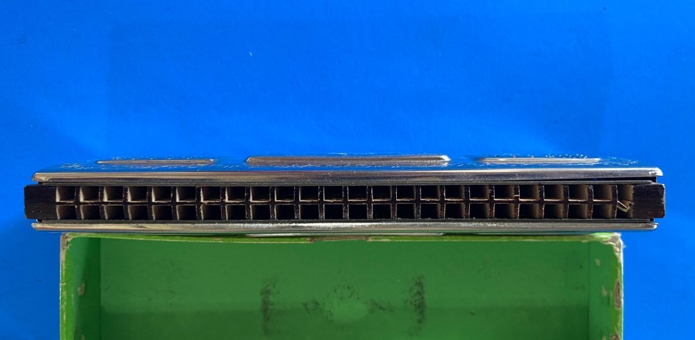 Vintage TRIUMPH M. Hohner Double Sided Harmonica In Case - German Made