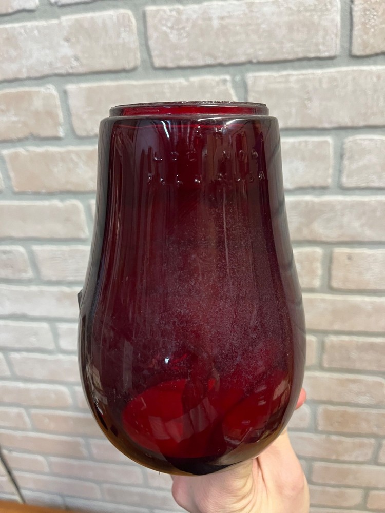 Dietz Fitzall Ruby Red Glass Lantern Globe Replacement 2H Loc-Nob