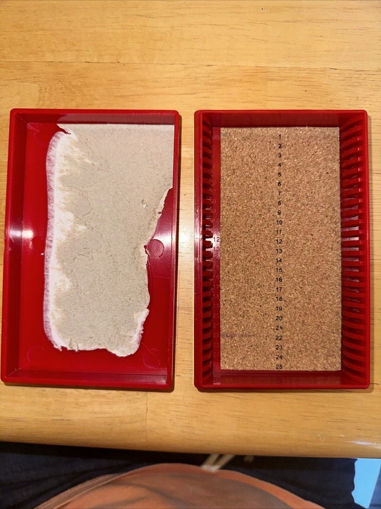 Microscope Slide Box 25 Places With Cork Liner