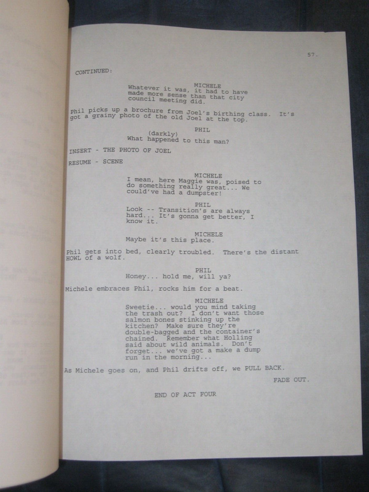 NORTHERN EXPOSURE ORIGINAL SCRIPT FOR REALPOLITIK FINAL DRAFT SEASON 6