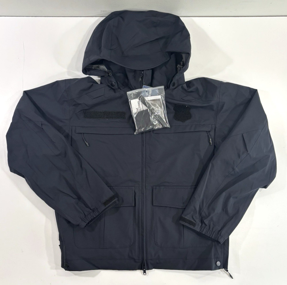 NWT FLYING CROSS DUTYGUARD HARDSHELL JACKET 57900 NAVY PATCHES REMOVED MEDIUM