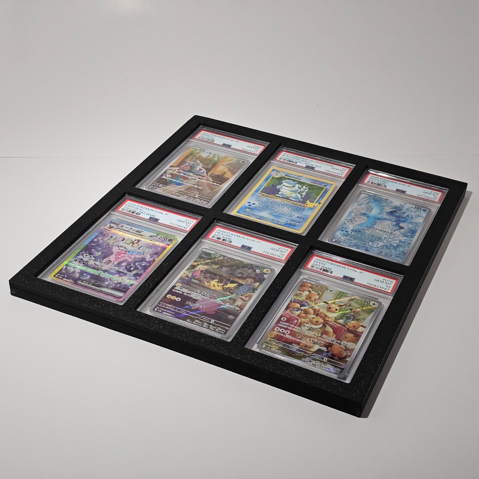 PSA Slab 6 Card Display Wall Mount – Magnetic Two-Piece Frame for Pokémon & TCG