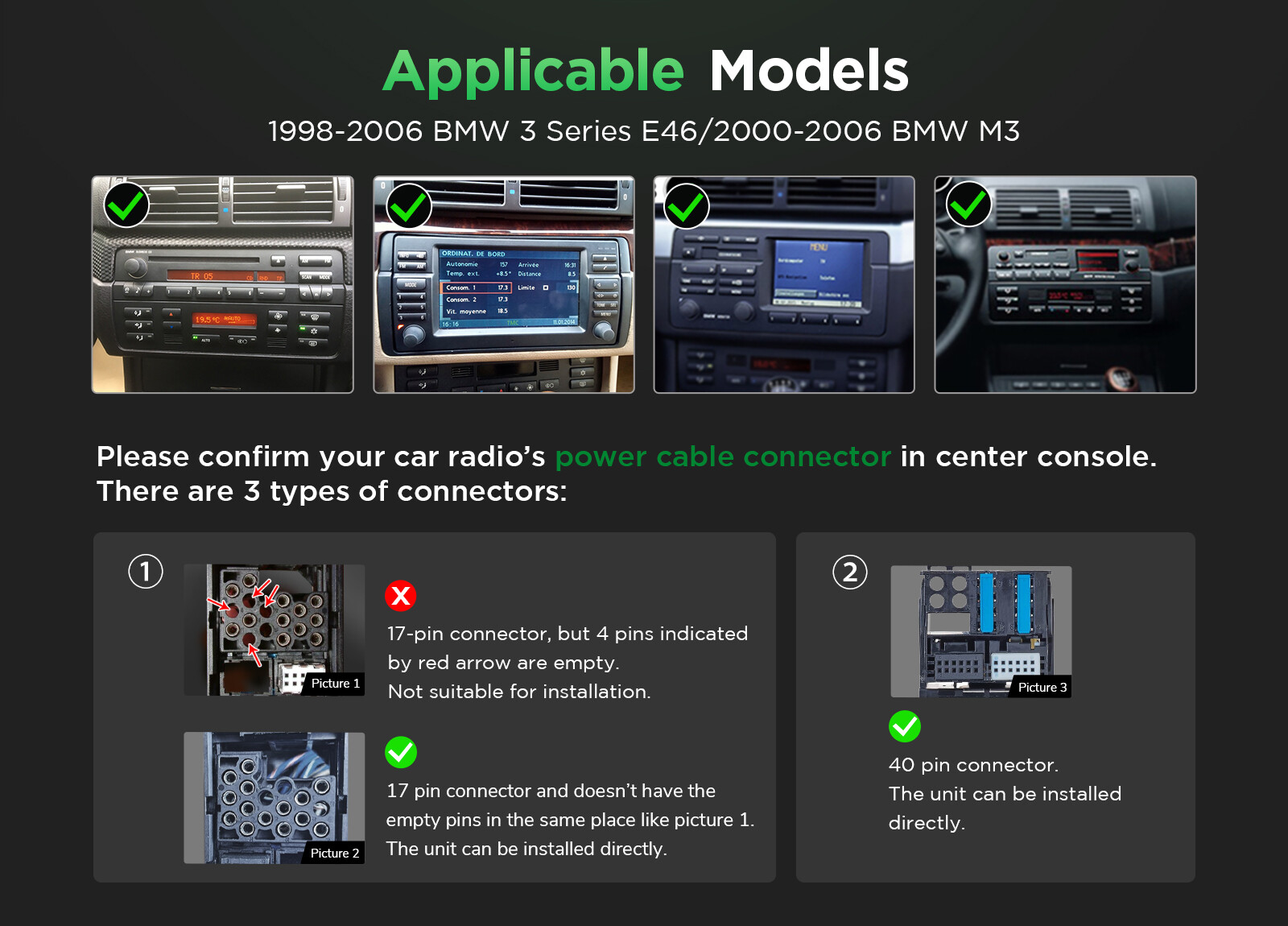 Eonon 9" Android 13 Car GPS Radio Stereo CANBus for BMW 3 Series E46 325 330 323
