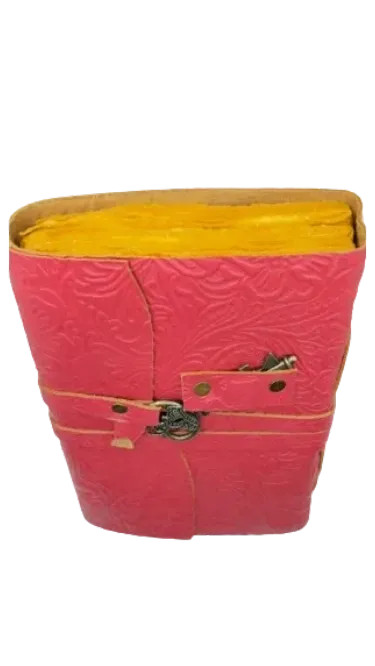 Handcrafted leather journalCotton pages