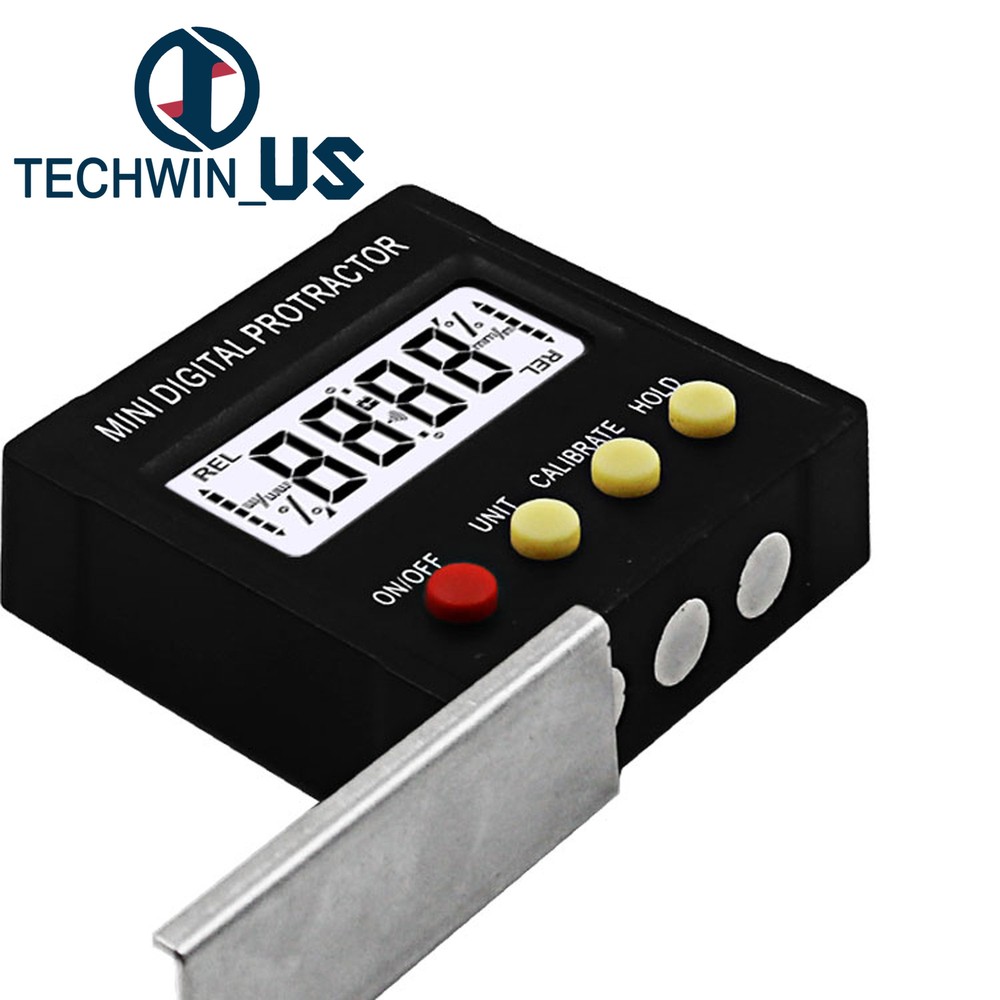 360 Degree Digital Inclinometer Protractor Electronic Level Box Magnetic Base