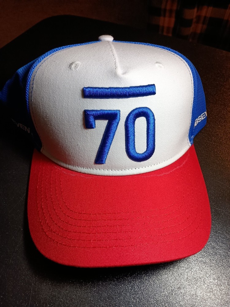 Sub 70 Golf Hat Cap Snap Back Adjustable Red Blue White mesh