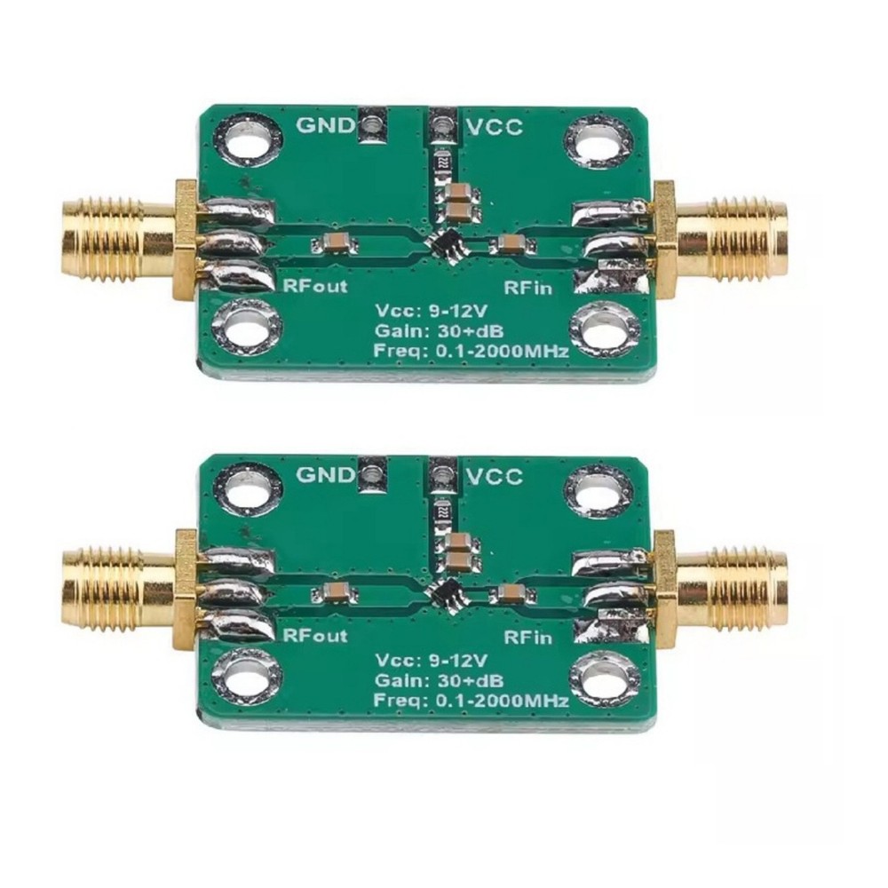RF Wideband Low Noise Amplifier Module 0.1-2000MHz 30dB Gain 9-12V Input Voltage