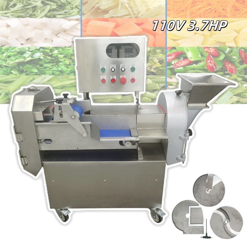 110V Commercial Dual-head Multi-functional Variable Frequency Vegetable Cutter