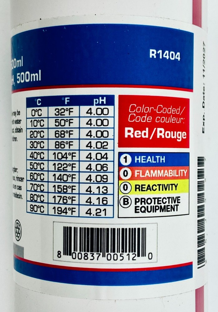 REED Instruments R1404 4.01 pH Calibration Buffer Solution Set of 2
