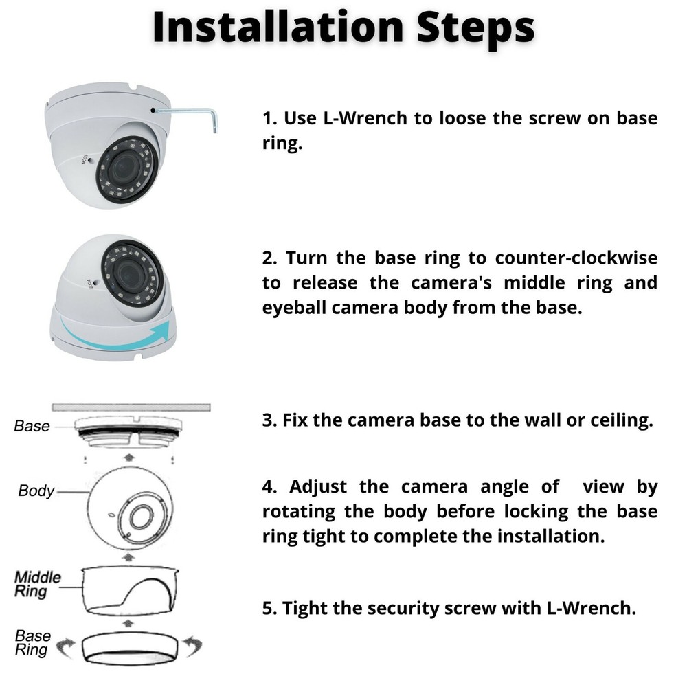 16 Dome Camera Security Surveillance System 2TB Recording Storage Remote Viewing