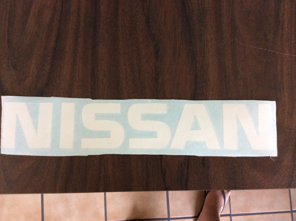 Nissan Forklift Vinyl Decal White