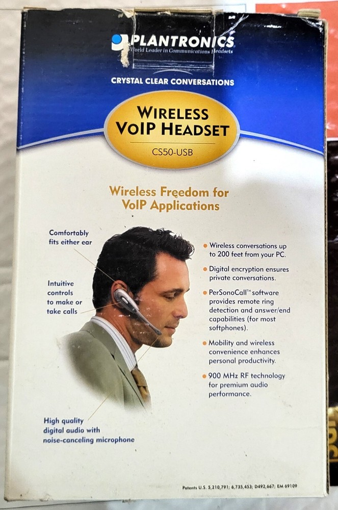 Plantronics CS50-USB Wireless Headband Computer Headset System for Skype Chat