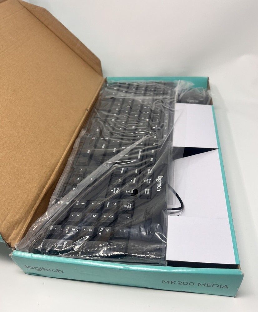 Logitech MK200 Media Full Size Keyboard + Mouse. Open Box