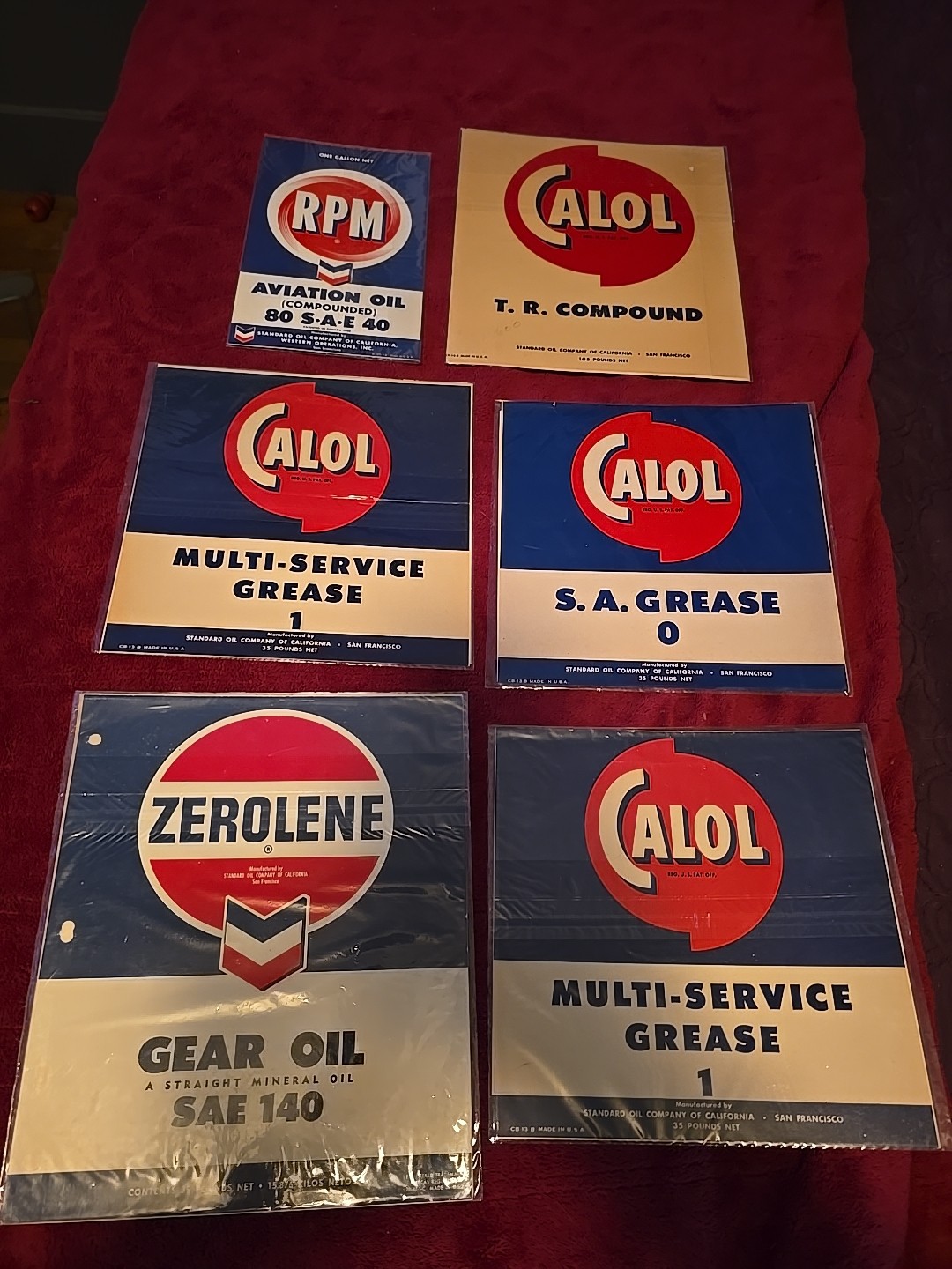 Paper Labels Vintage New Old Stock Gas Oil Advertising Car Truck Rat Rod Rare