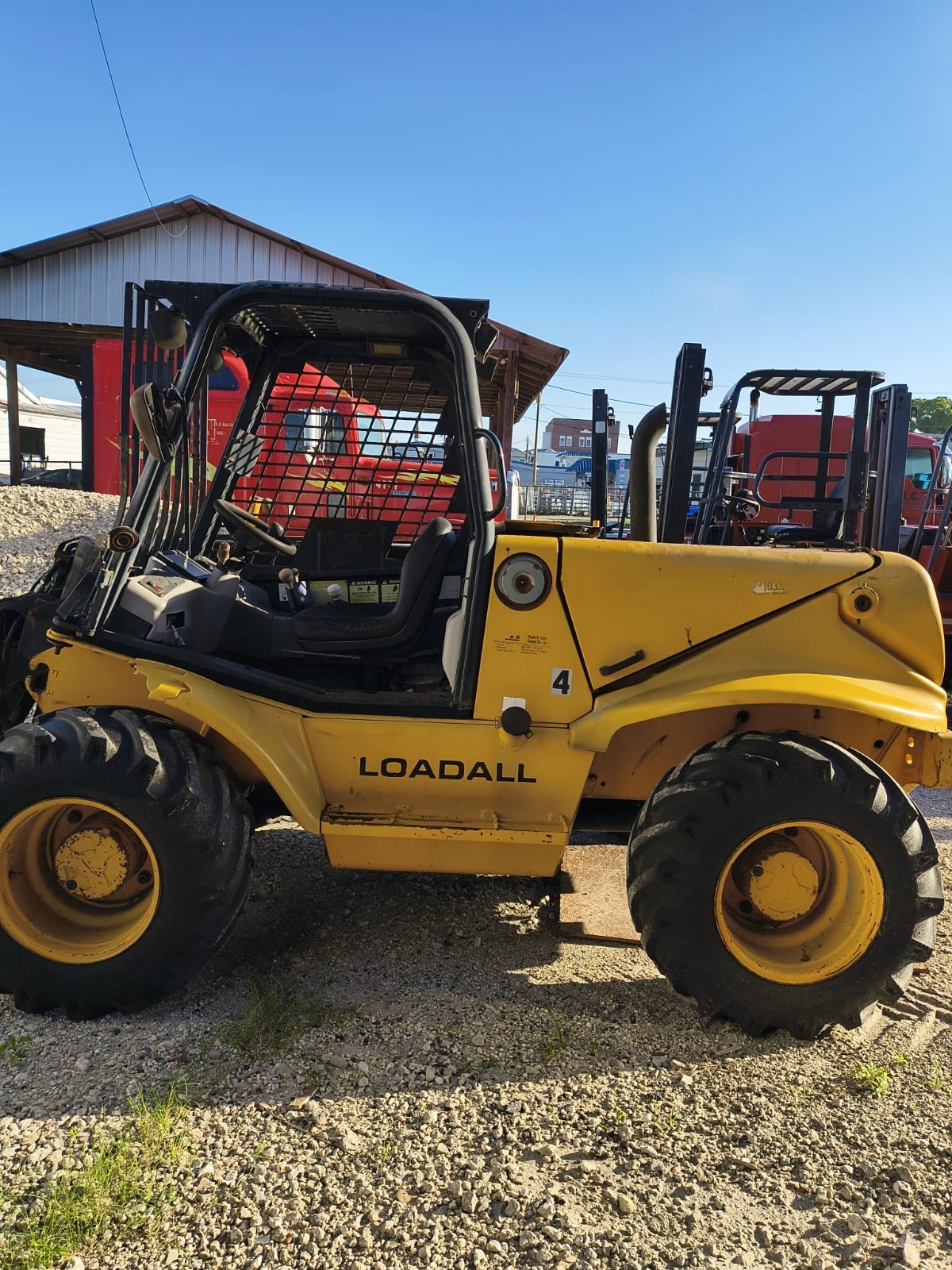JCB Telehandler Yellow Forklift Heavy Equipment with Pneumatic Tires