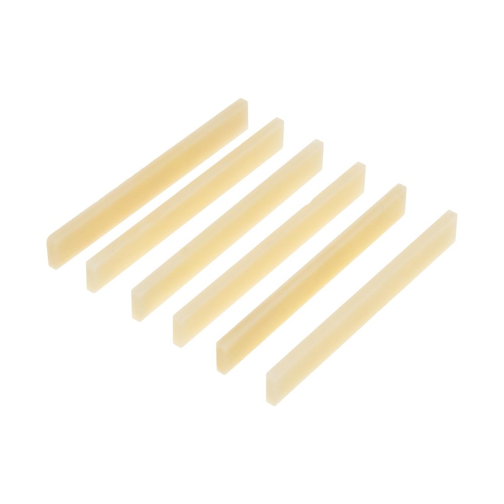 Cheerock 6Pcs Unbleached Guitar Bone Saddle, Blank Saddles