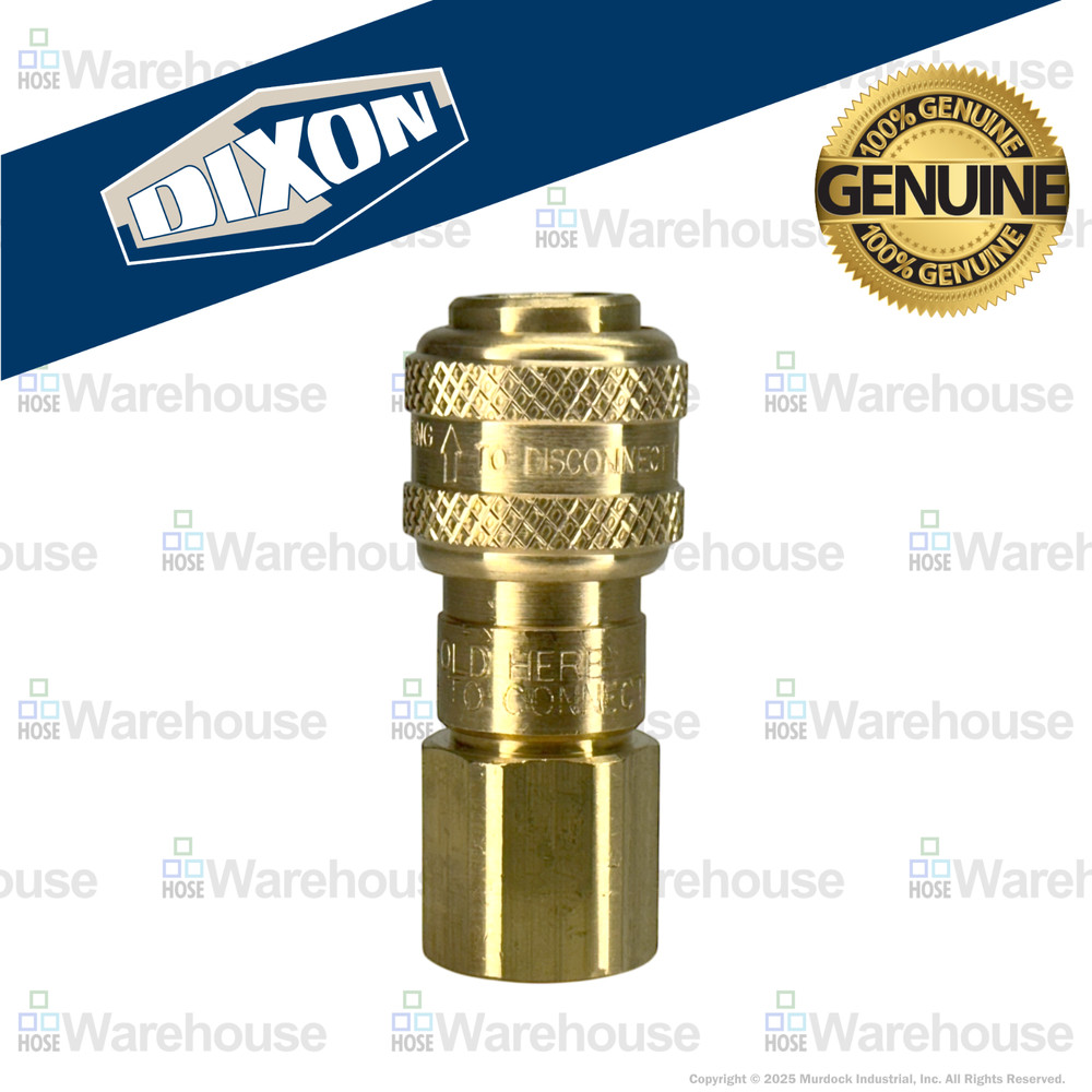 Genuine Dixon 2DF3-B DF-Series Coupler – Brass Automatic Pneumatic Female Thread