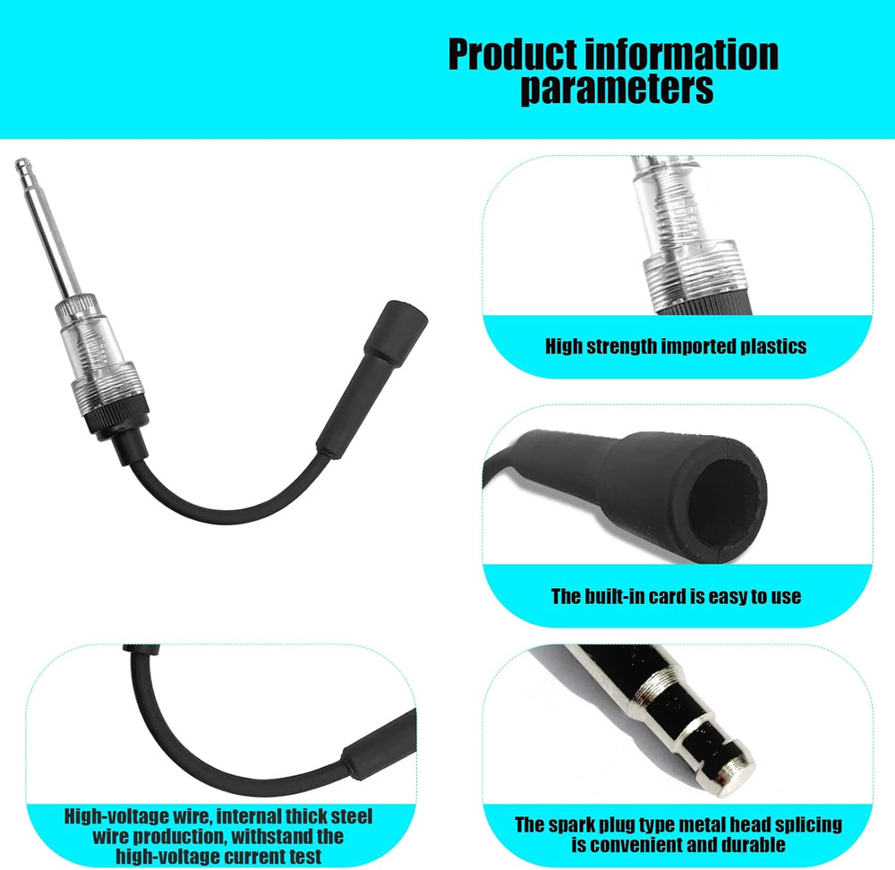 1Pcs Inline Spark Plug Tester, Small Motor Vehicle Engine Ignition, Armature Dia