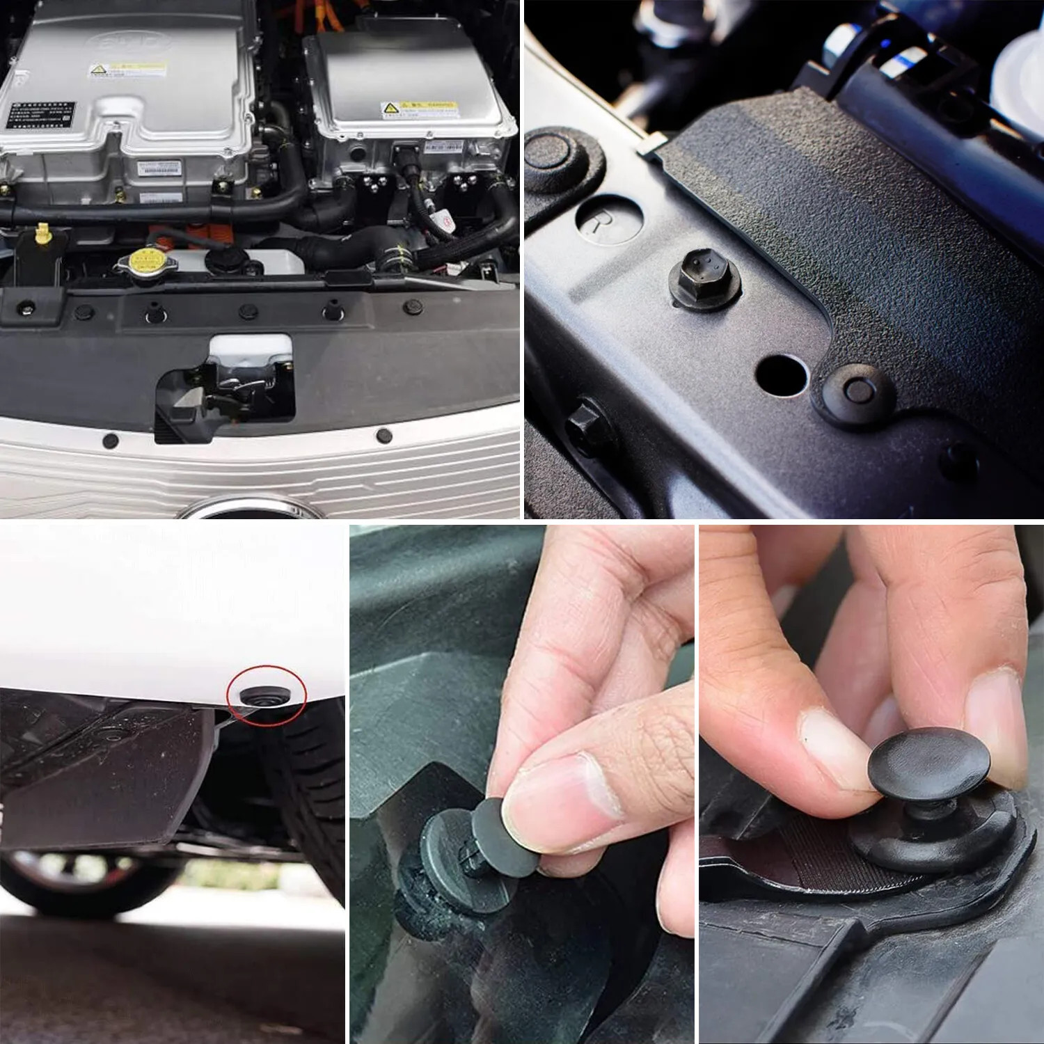 100PCs Car Body Rivet Push Pin Plastic Fastener Retainer Bumper Fender Trim Clip