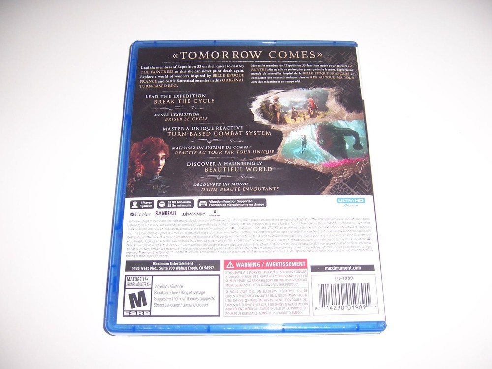 Replacement Box Case Only for Expedition 33 PlayStation 5 PS5 Authentic OEM