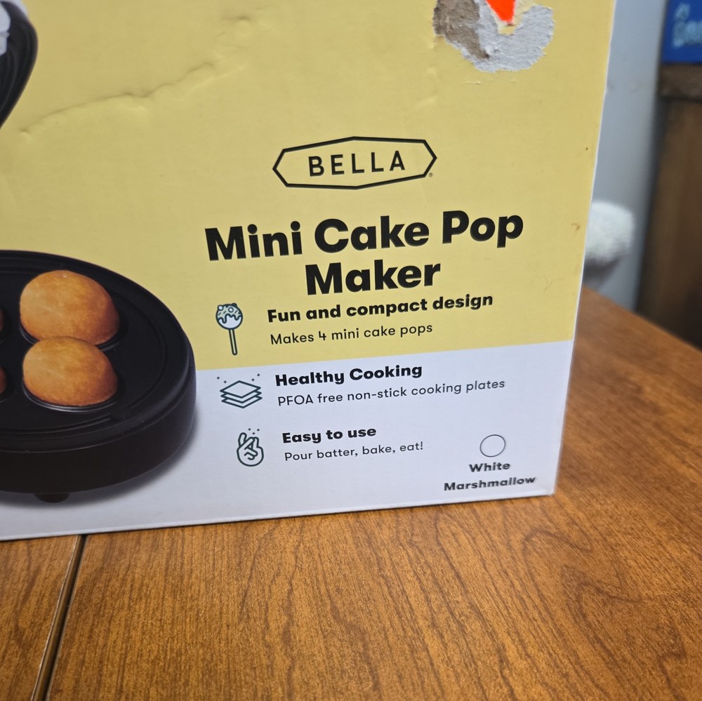 Bella Mini Cake Pops Maker Blue Nonstick Cooking Compact Easy Store 350w