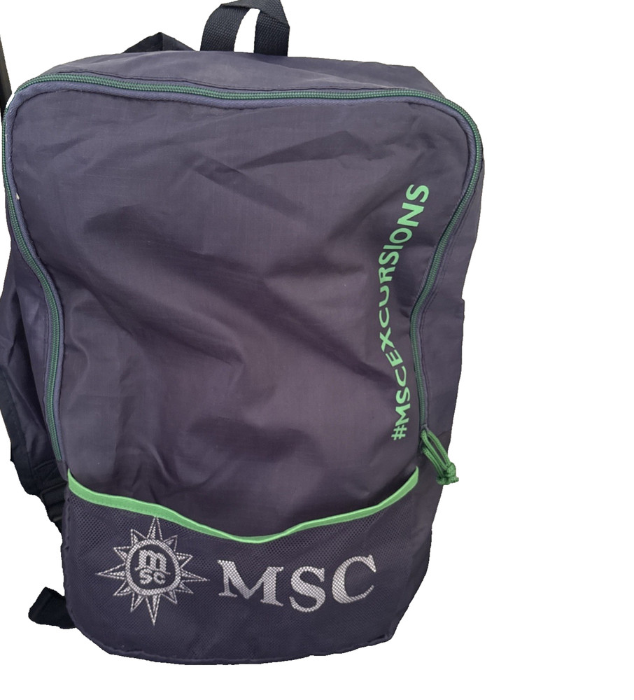 MSC Exclusive Excursions Editon Foldable Backpack MSC Blue NEW