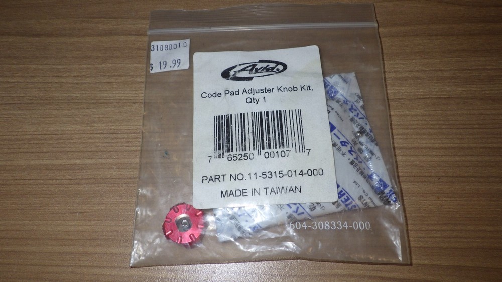 AVID CODE PAD ADJUSTER KNOB KIT, NEW, 11.5315.014.000