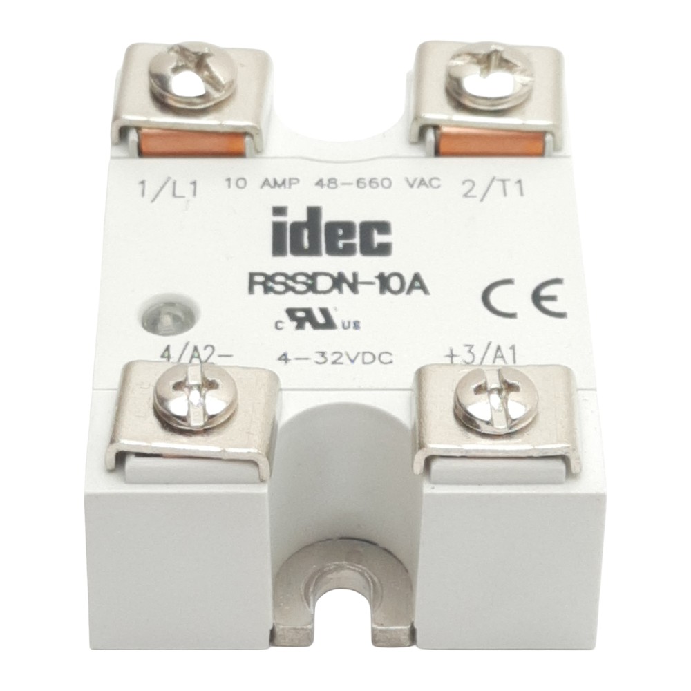 Idec RSSDN-10A Solid-State Relay, SPST-NO, 4-23VDC In, 10A 48-660VAC Out