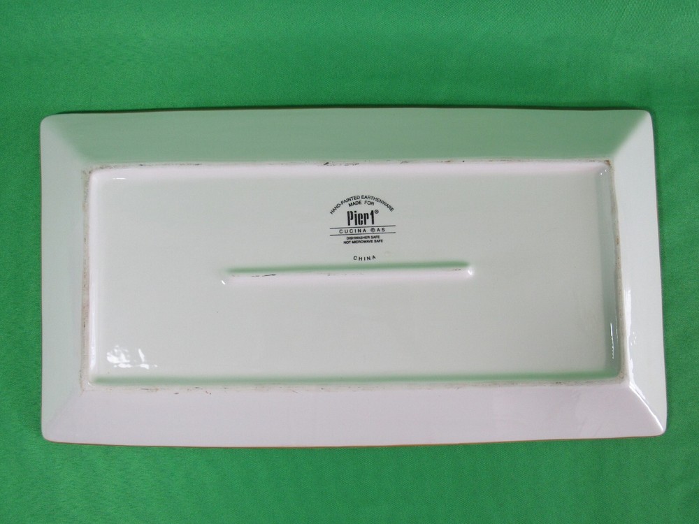 Pier 1 Cucina Antipasto Rectangular Serving Tray 18x10in Discontinued