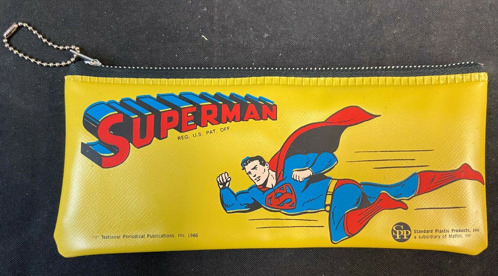 VINTAGE 1966 SUPERMAN PENCIL CASE EXCELLENT CONDITION