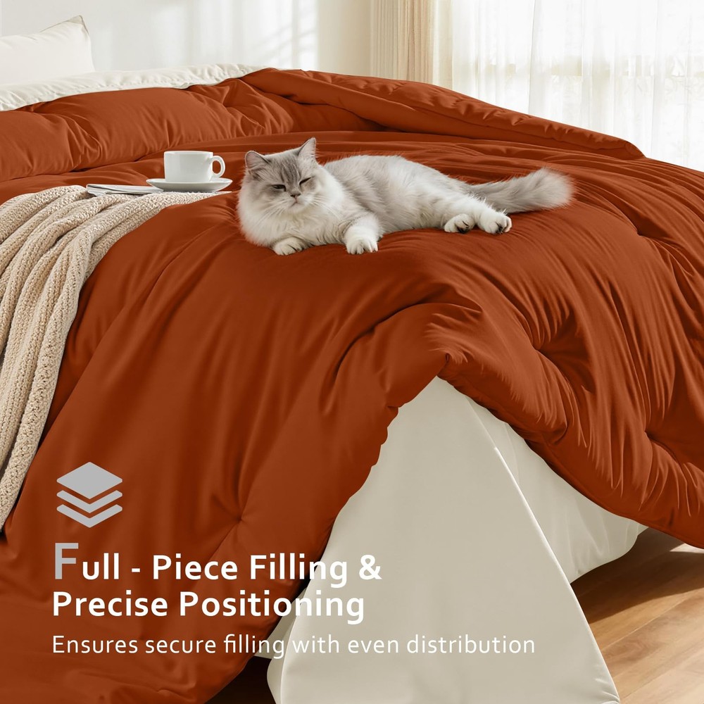 Easthome Comforters Queen Size All Season Quilted Bed Comforter Ultra-Soft Down