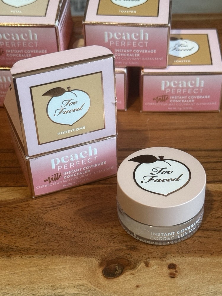 TOO FACED PEACH PERFECT MATTE INSTANT COVERAGE CONCEALER .24 OZ Cashmere NIB