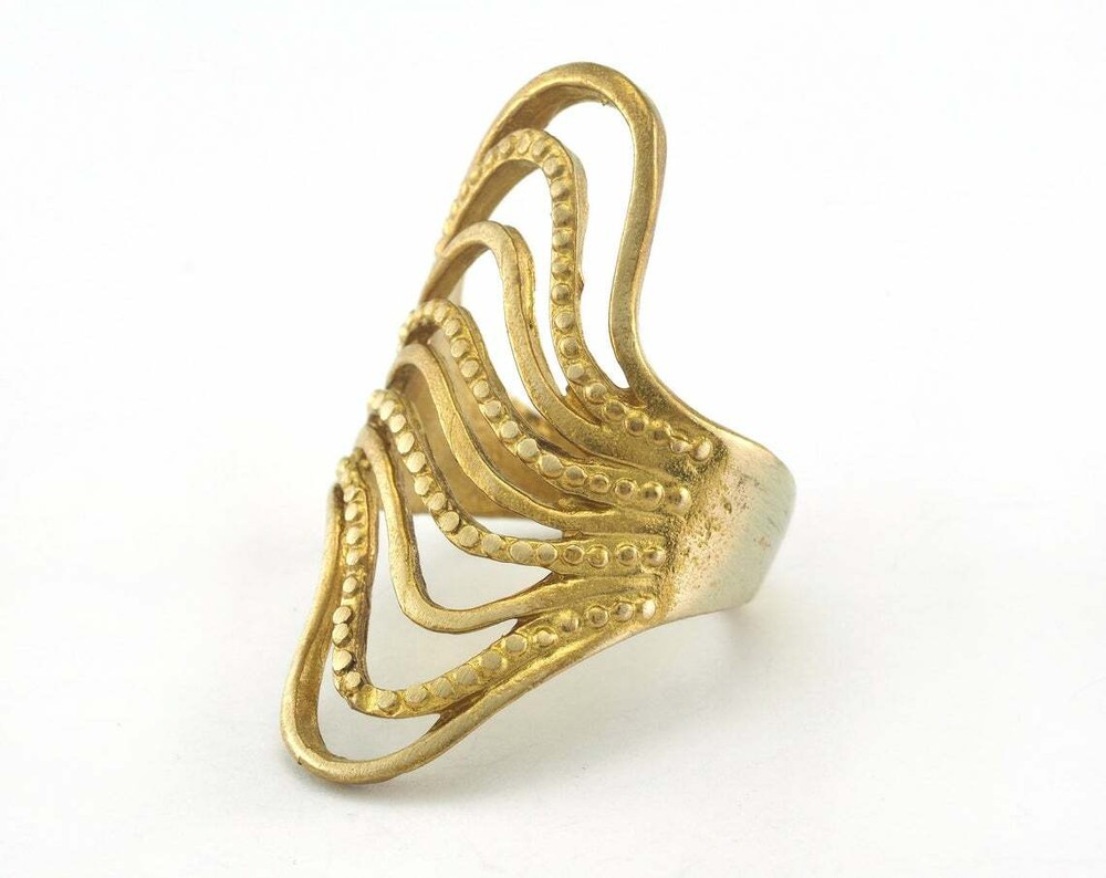 Waves Adjustable Raw Brass 38mm (19mm 9US inner size - Adjustable ) OZ3368