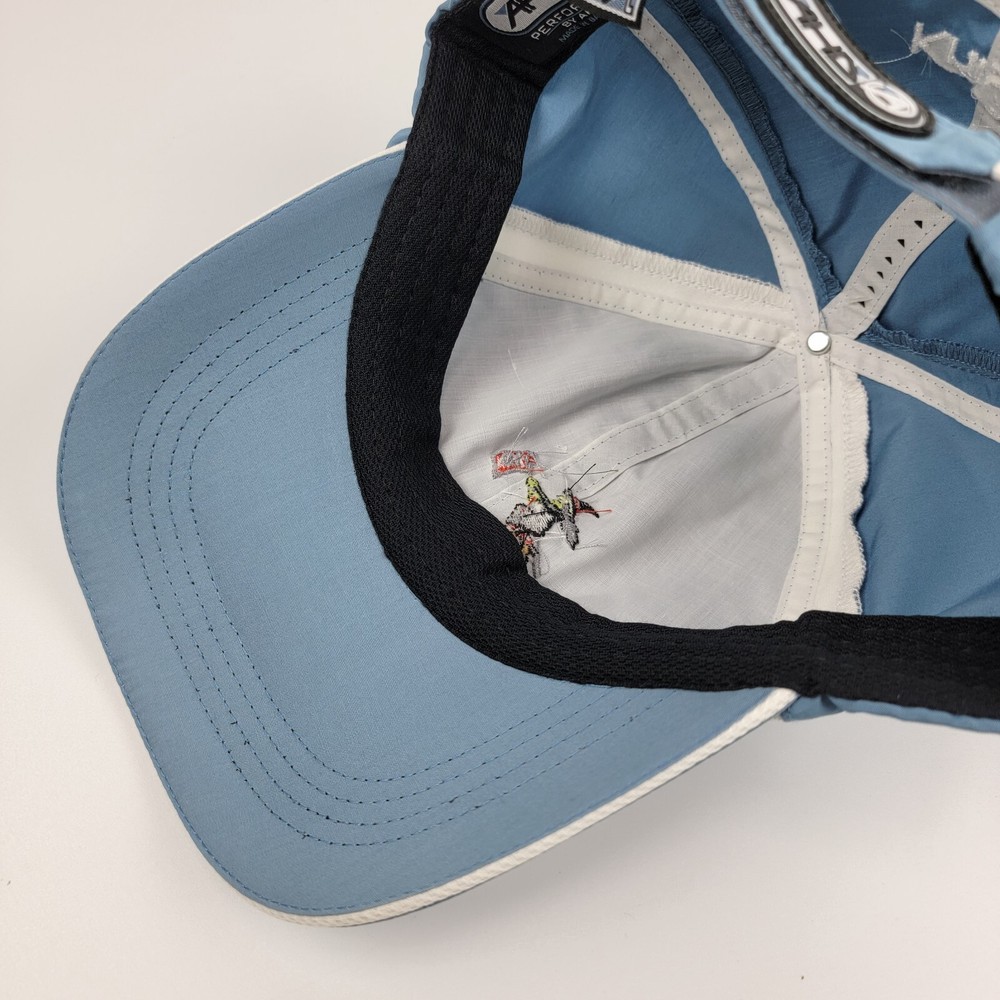 AHD Cool Max Golf Hat Witch Flying 18th Hole Flag Adjustable Blue NWT