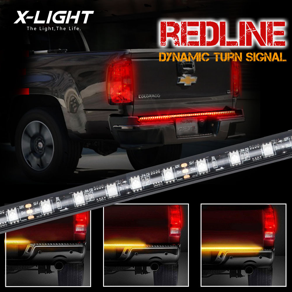 60" REDLINE TAILGATE LED LIGHT BAR 5 Functions RUNNING/SIGNAL/BRAKE/REVERSE