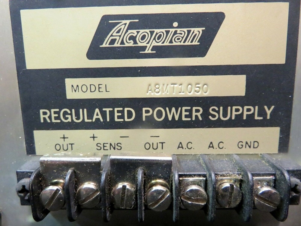 Acopian Regulated AC Power Supply A8MT1050 New.