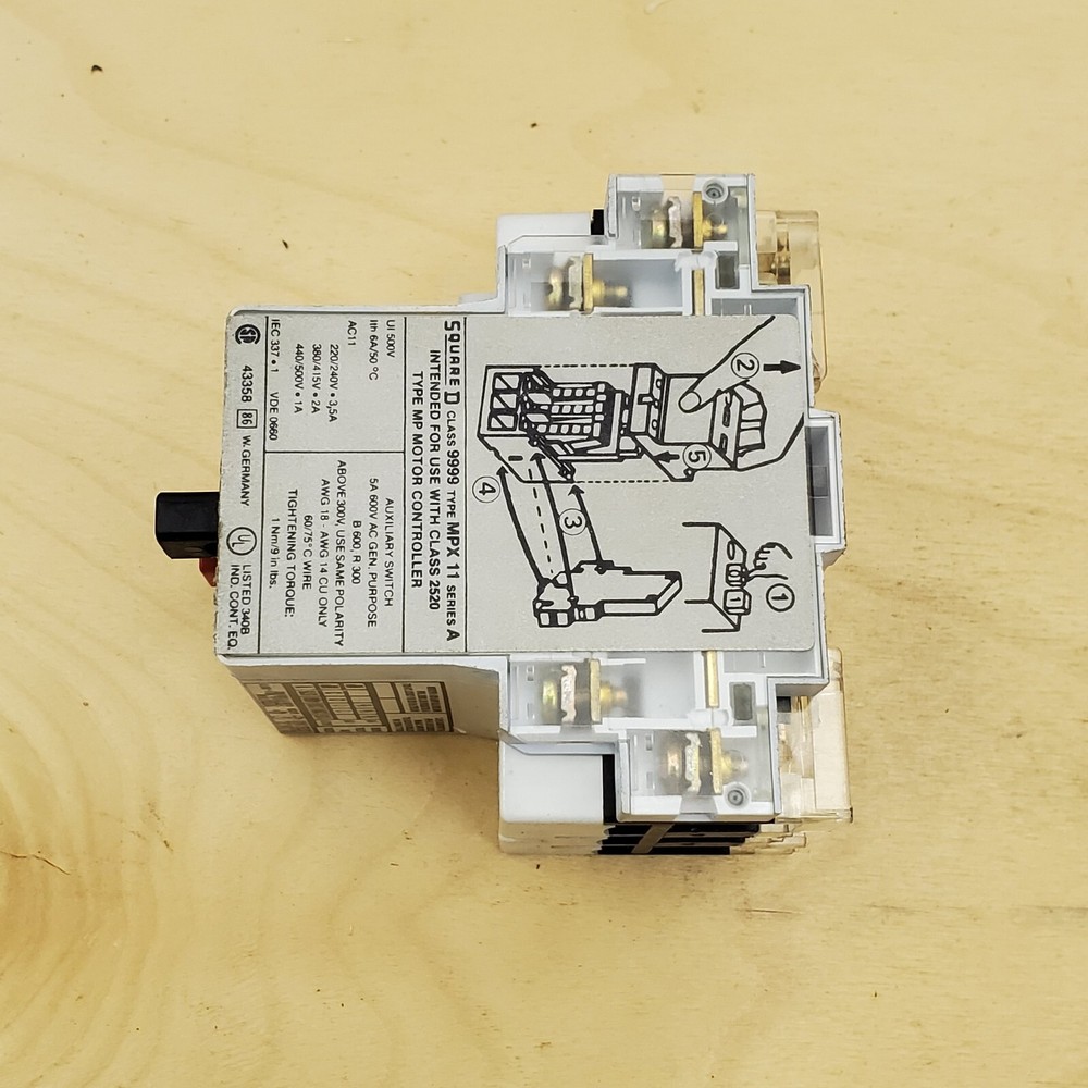 Square D Class 2520 Type MP 2.4 Series B 2.4-4 A Manual Motor Starter Switch