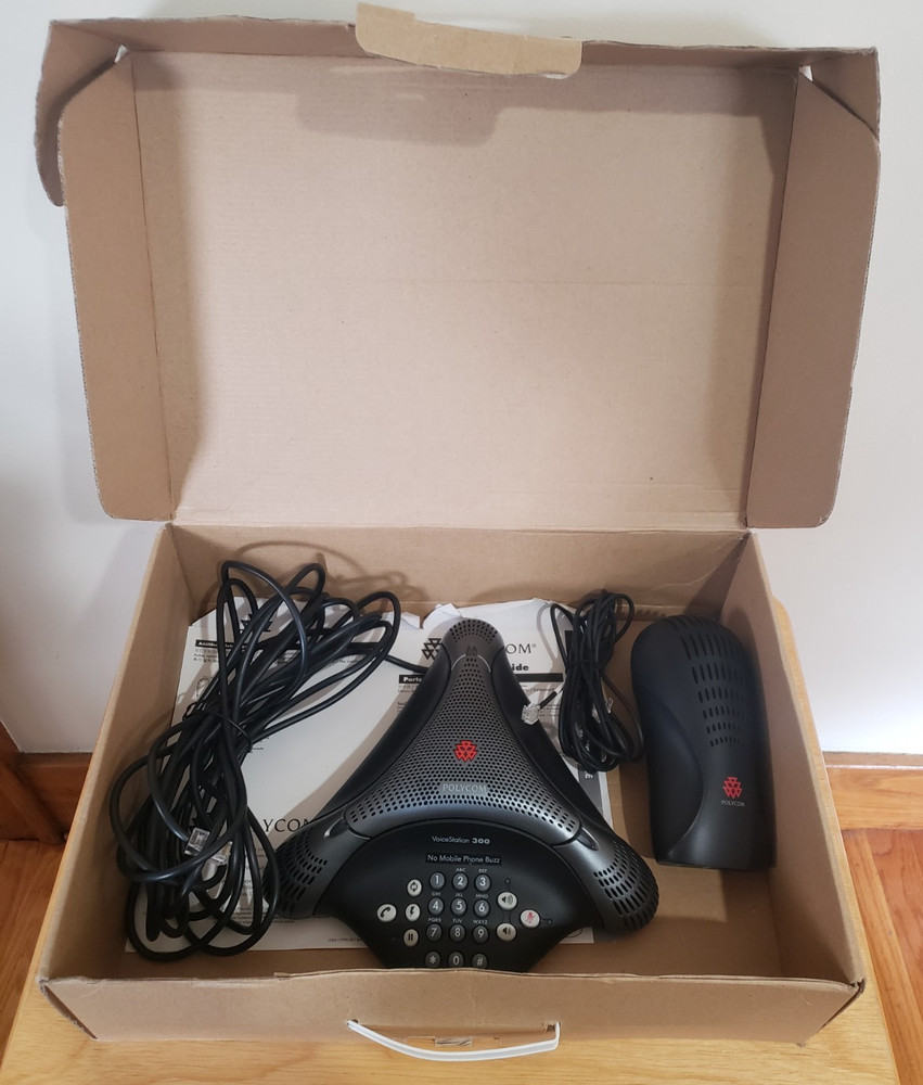 POLYCOM Voicestation 300 CONFERENCE PHONE Mint Condition, Instructions and Box