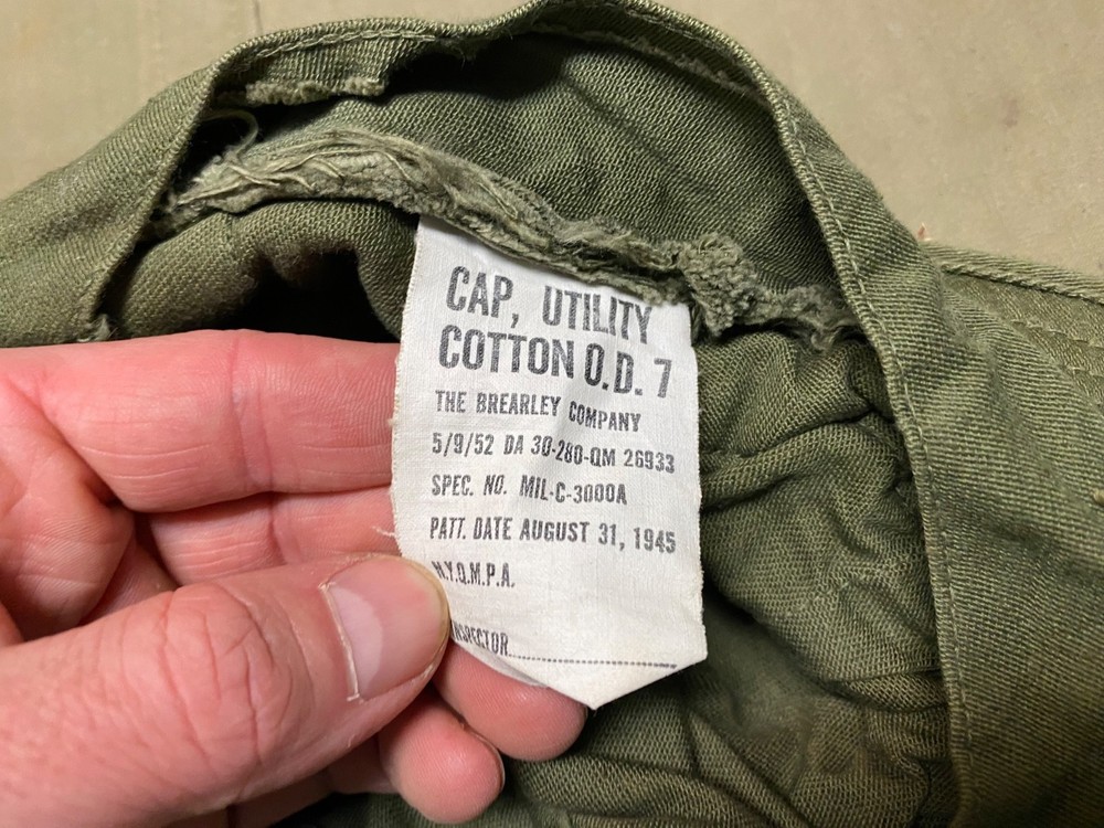 ORIGINAL POST WWII US ARMY COMBAT FIELD UTILITY FIELD CAP-SMALL 6 7/8TH