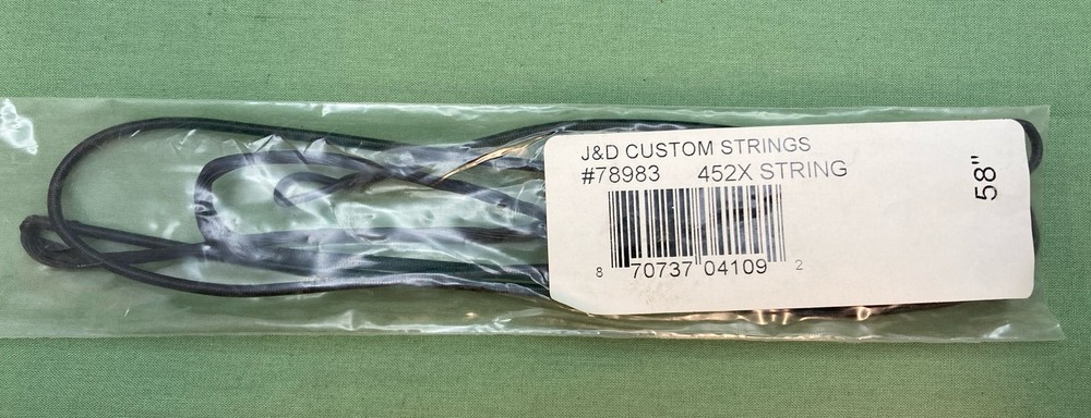 NEW J & D CUSTOM STRINGS 78983 452X COMPOND BOW STRING LENGTH 58"