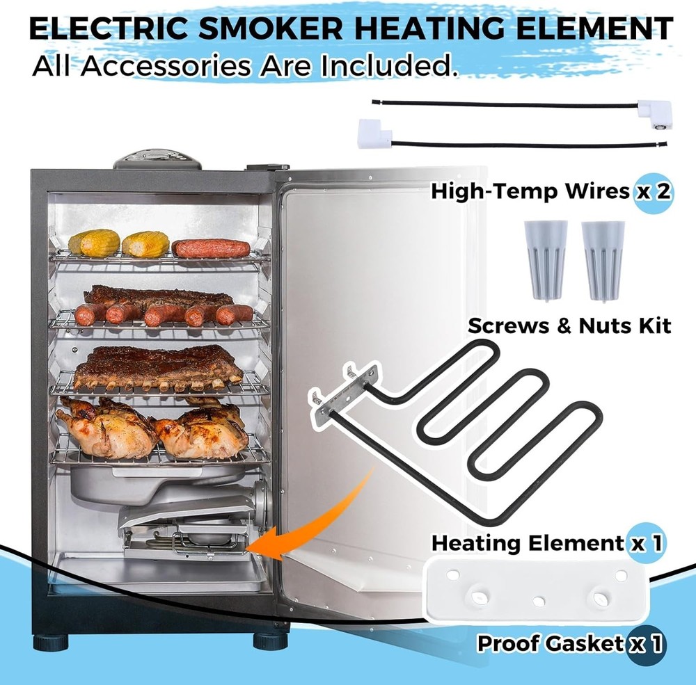 1200 Watts Smoker Heating Element Kit Replacement for Masterbuilt 40" Digital El