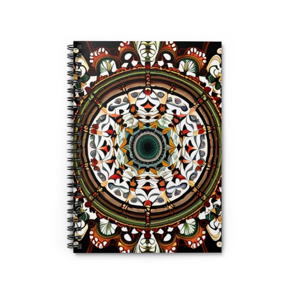 Circle Art Spiral Notebook - Ruled Line