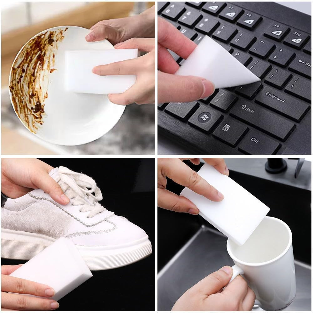 (50 Pack) Extra Large Eraser Sponge - Extra Thick, Long Lasting, Melamine Sponge