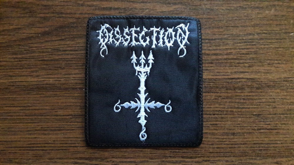 DISSECTION + LOGO,SEW ON WHITE EMBROIDERED PATCH
