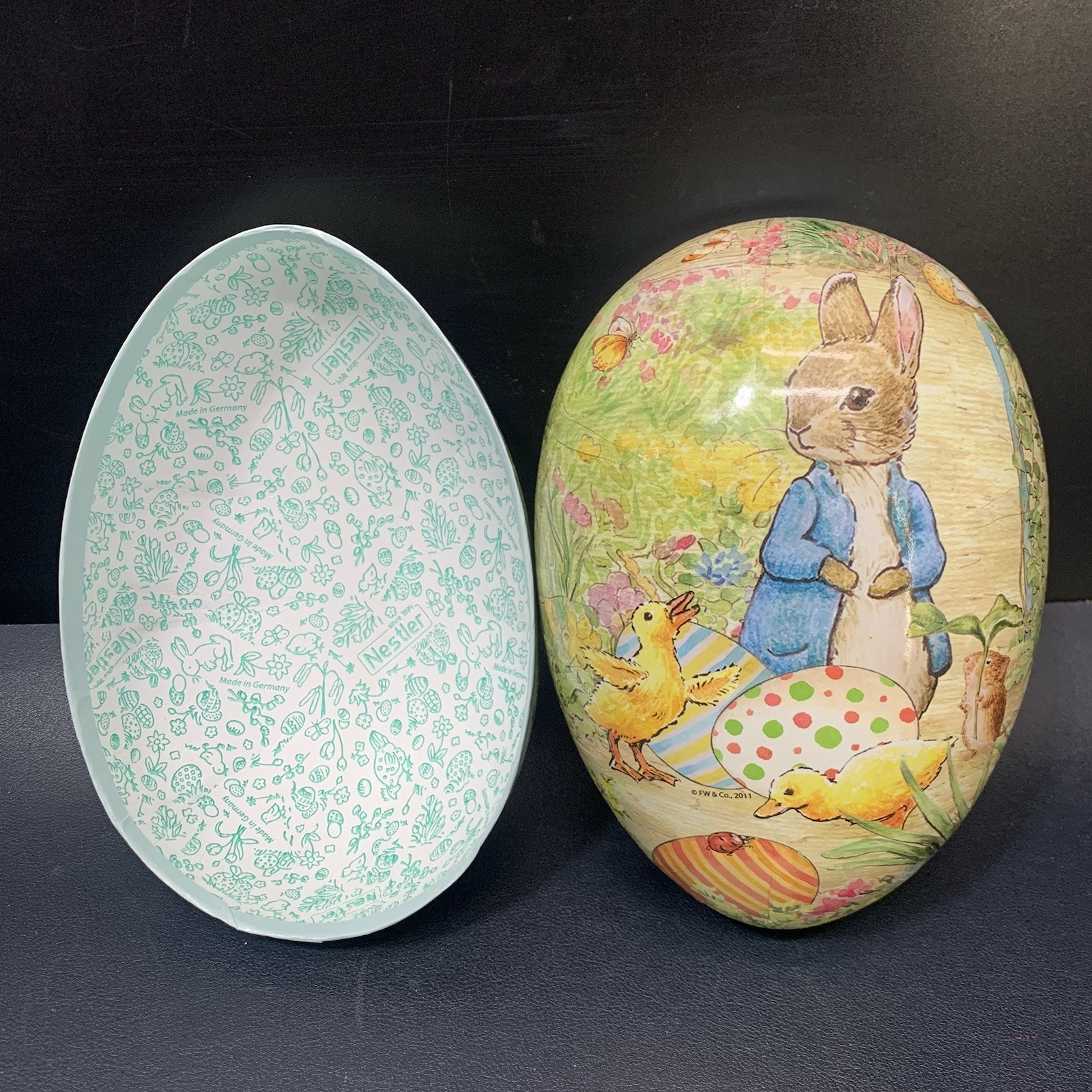 Peter Rabbit 7” Mache Easter Egg Made In Germany For Williams Sonoma 2011